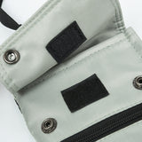Grey Water-Resistant Nylon Crossbody Phone Bag – Compact Travel Wallet & Card Holder for Men and Women(Mobile phones and cards are shooting props, not included) - Rear View
