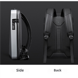 Black Gold Premium Hard Shell Business Backpack with TSA Lock and USB Charging Port, Waterproof Laptop Bag for Men - Rear View