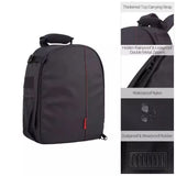 Orange Lining Water-Resistant DSLR Camera Backpack with Tripod Holder, Lightweight and Spacious Photography Bag for Outdoor Use(Camera and accessories