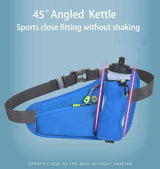 Blue Hydration Running Waist Pack - Waterproof Lightweight Sports Belt with Bottle Holder(Water bottles are filming props, not included)