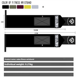 1 Pair Black Heavy-Duty Gym Wrist Wraps for Weightlifting, Powerlifting, and Injury Prevention - Front View