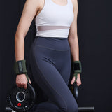 1 Pair Black Heavy-Duty Gym Wrist Wraps for Weightlifting, Powerlifting, and Injury Prevention - Rear View