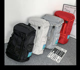 Red Trendy Street Style Backpack - Large Capacity for Hiking, Students & Everyday Use - Low Angle