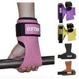1 Pair Pink Durable Gym Palm Guard with Ultra-fiber Leather for Heavy Lifting ??Wrist Support Straps for Pull-ups and Deadlifts