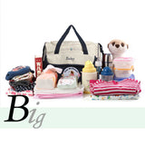 Pink 5-Piece Mommy Bag Set - Large Capacity Diaper Bags for Baby Travel, Tote and Shoulder Bags with Insulated Bottle Holder and Snack Bag - Top-Down View