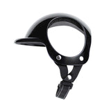 Size S Black Pet Safety Helmet – Stylish Protective Headgear for Dogs - Front View