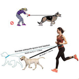Grey Reflective Pet Waist Bag with Hands-Free Leash for Night Safety - Adjustable Waist Pack with Detachable Pouches - Side View