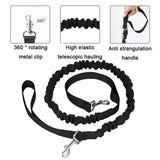 Grey Reflective Pet Waist Bag with Hands-Free Leash for Night Safety - Adjustable Waist Pack with Detachable Pouches - 45-Degree Angle
