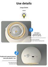 2 Pcs Grey Rechargeable Magnetic USB Table Lamp & Wall Light - 3000K/4000K/6000K Adjustable Brightness with Anti-Glare Design - Rear View