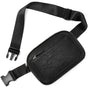 Black Adjustable Waterproof PU Leather Waist Bag – Stylish Crossbody Belt Bag for Men & Women