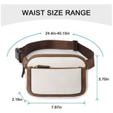 Coffee Adjustable Waterproof PU Leather Waist Bag - Stylish Crossbody Belt Bag for Men & Women - Rear View