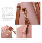 Off-White Elegant 4-Piece Women's Handbag Set - Stylish PU Leather Tote, Shoulder Bag, Clutch, and Wallet for Every Occasion - Side View