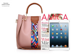 Off-White Elegant 4-Piece Women's Handbag Set - Stylish PU Leather Tote, Shoulder Bag, Clutch, and Wallet for Every Occasion - 45-Degree Angle