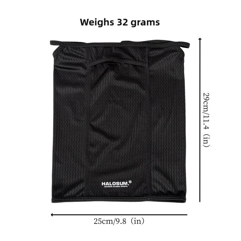 2 Pcs Black UV Protection Breathable Cycling Face Mask with Ear Hooks ??Summer Ice Silk Neck Gaiter for Men and Women
