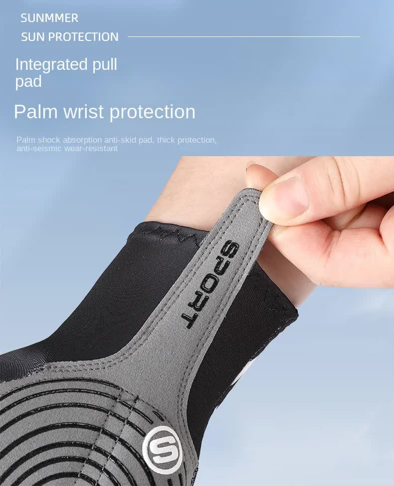 Size M Blue Breathable Half-Finger Cycling Gloves - Anti-Slip, Shockproof, and Durable for Men & Women