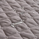 75*75CM Grey Waterproof & Scratch-Resistant Pet Sofa Protector Mat with Pillow | Cat & Dog Bed, Washable, All-Season - Top-Down View