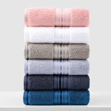Dark Blue Luxury Cotton Towel Set(Towel + Bath Towel) - Quick Dry, Extra Thick & Absorbent, Perfect for Bath & Beach - Front View