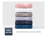 Grey Luxury Cotton Towel Set(Towel + Bath Towel) - Quick Dry, Extra Thick & Absorbent, Perfect for Bath & Beach - Rear View