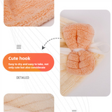 Green Soft Coral Fleece Towel and Bath Towel Gift Set - 5-Piece Luxurious Absorbent Set - Side View