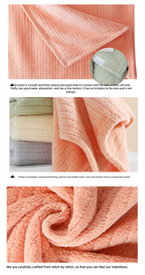 Green Soft Coral Fleece Towel and Bath Towel Gift Set - 5-Piece Luxurious Absorbent Set - 45-Degree Angle