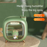 Green USB Desktop Dual Mist Cute Humidifier with Essential Oil Diffuser, 500ml Large Capacity, Quiet Aromatherapy Machine for Bedroom and Office(without essential oil) - Front View