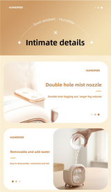 Green USB Desktop Dual Mist Cute Humidifier with Essential Oil Diffuser, 500ml Large Capacity, Quiet Aromatherapy Machine for Bedroom and Office(without essential oil) - 45-Degree Angle