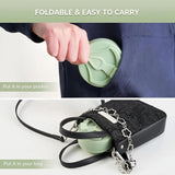 2 Pcs Pink Collapsible Silicone Coffee Cup – Portable, Food-Grade, Microwave & Freezer Safe Travel Mug(Combination pack of the same color) - Rear View