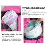 2 Pcs Green Collapsible Silicone Coffee Cup - Portable, Food-Grade, Microwave & Freezer Safe Travel Mug(Combination pack of the same color) - Top-Down View