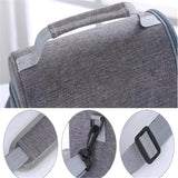 Grey Large Insulated Breast Milk Storage Bag, Dual Layer with Aluminum Foil Lining, Waterproof Oxford Fabric, Portable Handheld Food Container - 45-Degree Angle