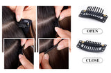 4 Pcs Set Maroon High-Quality Wavy Clip-In Hair Extensions Set – 50cm, 200g, Synthetic Fiber – Voluminous Beach Waves for Instant Hair Makeover - Top-Down View