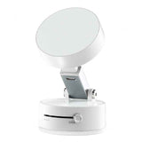 White Magnetic Phone Mount for Cars and Home, 360° Rotating Magnetic Stand with PC Mirror Sticker - Front View