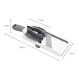 Grey Multi-Function Vegetable Cutter, Potato Slicer, Fruit Slicing Machine, Grater for Carrots & More - Side View