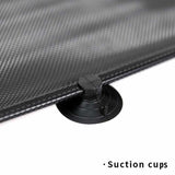 2 Pcs 40*45cm Black Adjustable Retractable Car Side Window Sun Shade - UV Protection, Easy Installation with Suction Cups - Top-Down View