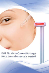 Gradient Pink Eye Massager for Dark Circles and Puffiness, Portable EMS Microcurrent Beauty Device for Skin Firming, Wrinkle Reduction, and Eye Care - 45-Degree Angle