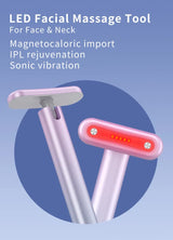 Gradient Pink Eye Massager for Dark Circles and Puffiness, Portable EMS Microcurrent Beauty Device for Skin Firming, Wrinkle Reduction, and Eye Care - Rear View