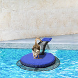 2 Pcs Blue Outdoor Animal Rescue Escape Net for Swimming Pools – Frog and Bird Escape Ladder, PVC Material - Front View