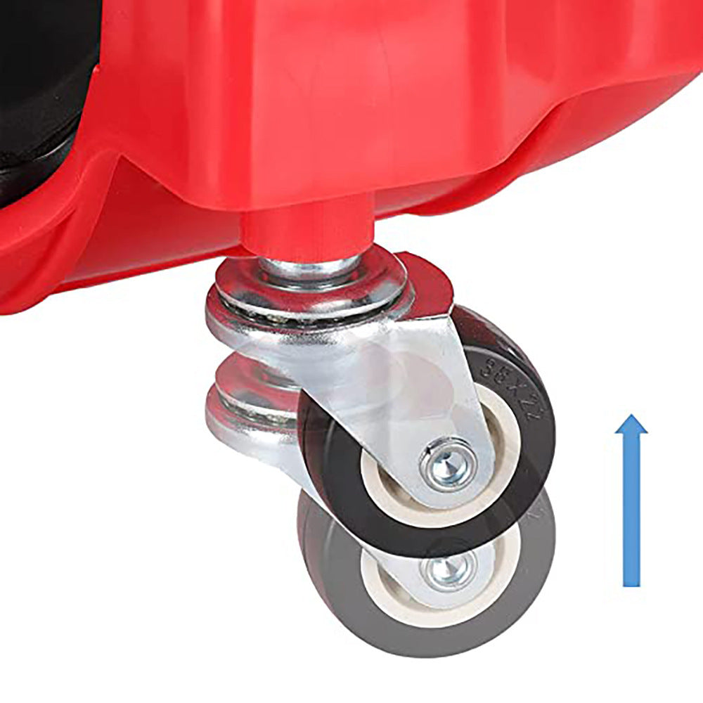 1 Pair Set Red Multi-Function Knee Pads with Swivel Wheels for Comfortable Knee Protection ??Ideal for Construction, Tiling, Woodworking & More
