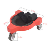 1 Pair Set Black Multi-Function Knee Pads with Swivel Wheels for Comfortable Knee Protection - Ideal for Construction, Tiling, Woodworking & More - Low Angle