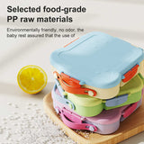 Blue Kids Bento Box with Dividers, Microwave Safe, Leak-Proof Lunch Box with Fork & Spoon – Eco-Friendly PP Plastic, Colorful, Leakproof Food Storage - Top-Down View