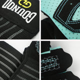 Size S Black And Blue Breathable Anti-Slip Gym Gloves for Workout and Weightlifting - Durable, Adjustable Fitness Gloves for Men and Women - Low Angle