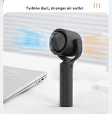 Black Portable Neck Fan, Adjustable Speed & 230° Rotation, Rechargeable 4500mAh Battery, Quiet Operation with Type-C Charging - Summer Cooling Solution - Side View