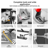 Yellow 24-Piece Household Tool Set, Complete Home Repair Kit with Tape Measure, Pliers, Screwdrivers, Hammer, and 12 Bits Set - Front View