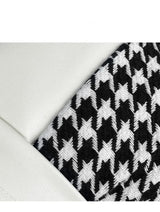 1 Pair (Headrest + Pillow) Black Cute Bowtie Car Headrest Pillow and Waist Cushion Set, Stylish Houndstooth Design, Soft Neck and Back Support for Car Interior - Top-Down View