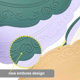 2 Pcs Orange Oval Embossed Floral Edged Silicone Placemats, Non-Slip, Heat-Resistant, Easy-to-Clean Dining Table Mats, Korean and European Style - Side View