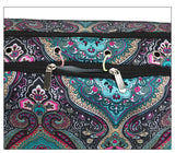 Geometric Patterns Multi-Functional Crochet Hook and Yarn Storage Bag – Convenient Carrying Case for Crochet, Knitting Tools, and Yarn, with Stylish Pattern Design (Tools Not Included) - Rear View