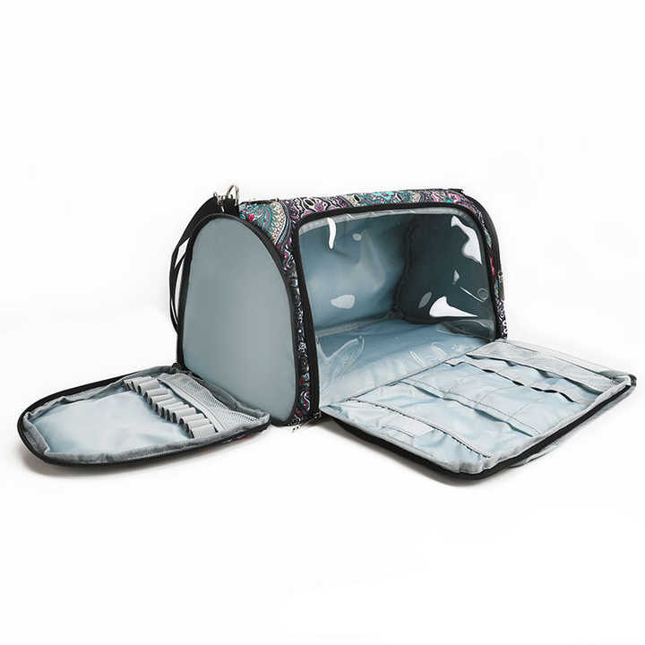 Leaf pattern Multi-Functional Crochet Hook and Yarn Storage Bag - Convenient Carrying Case for Crochet, Knitting Tools, and Yarn, with Stylish Pattern