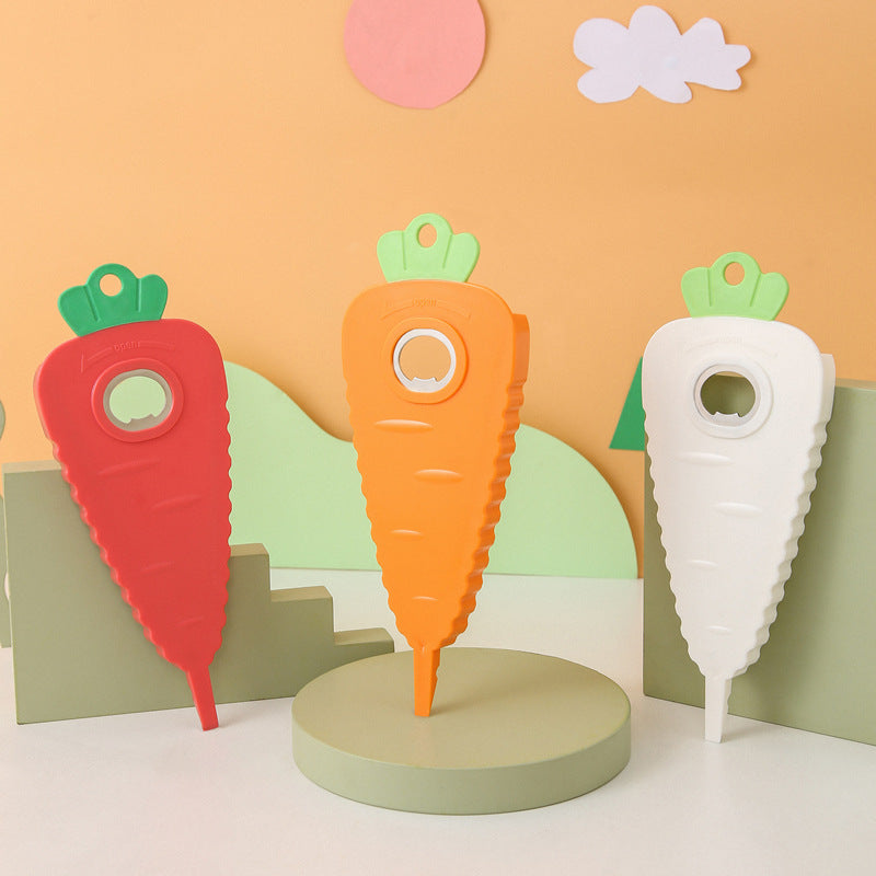 2 Pcs Orange Carrot-Shaped Multi-Function Bottle Opener ??Versatile Kitchen Tool for Jars, Cans, and Bottles