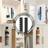1 Pcs Black Adjustable Hat Organizer Rack for Baseball Caps - Space Saving Wall-Mounted Hat Storage with 2 Hanging Methods for Display and Storage(Baseball cap is a shooting prop and is not included) - Close-Up Angle
