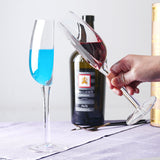 2 Pcs Unique Half-Round Crystal Wine Glass - Elegant Champagne Flute for Red & White Wine - Top-Down View