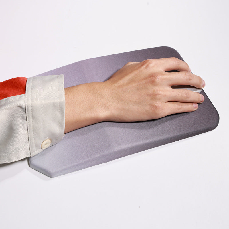 Gradual Black Ergonomic PU Anti-Slip Mouse Pad with Wrist Support ??Rectangular Gradient Desk Mat for Gaming and Office Use